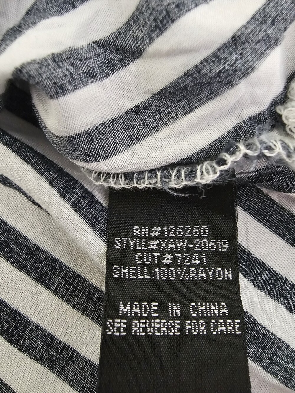 Velvet Heart Black and White Striped Top - Picture 4 of 4